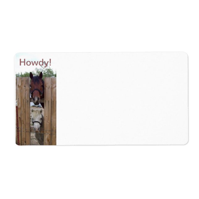 Howdy-Howdy Horse Shipping Labels (Front)