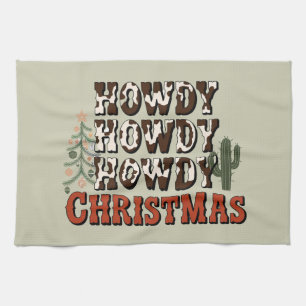 Howdy Howdy Howdy Christmas Family Xmas Party Gift Kitchen Towel