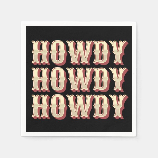 Howdy Howdy Howdy Napkin (Front)