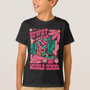 Howdy Middle School Western Girl Country Rodeo Nk  T-Shirt