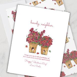 Howdy Neighbor Valentine's Day Holiday Card