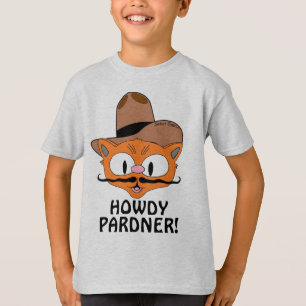 HOWDY PARDNER! (Howdy Partner) Cowboy Cat T-Shirt