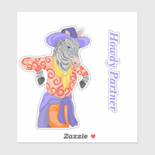 Howdy Partner Zebra