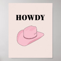 Howdy Pink Cowboy Hat