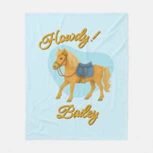 Howdy! Pony Blanket   Personalized Gifts for Kids
