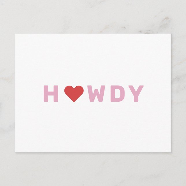 Howdy Postcard (Front)