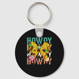 Howdy Pre-k 1st Grade Teacher Western Cowboy Cowgi Keychain
