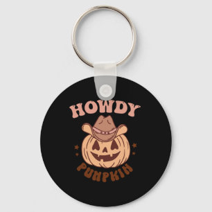 Howdy Pumpkin Keychain