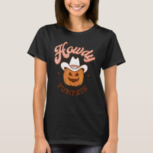 Howdy Pumpkin Rodeo Western Country Fall Southern  T-Shirt