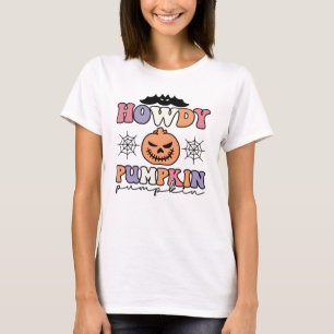 Howdy Pumpkin T-Shirt Spooky Western Halloween