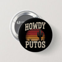 Howdy Putos Funny Cactus Retro Vintage