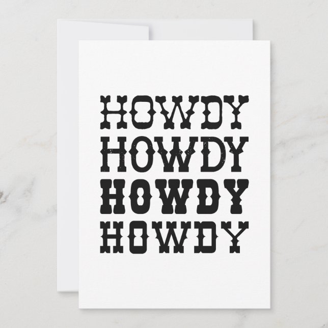 Howdy Thank You Card (Front)