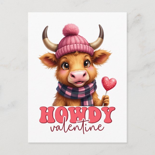 Howdy Valentine Postcard (Front)