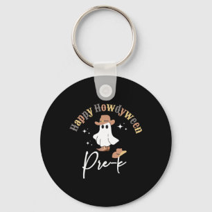Howdyween Pre-k Ghost Western Teacher Preschool Te Keychain
