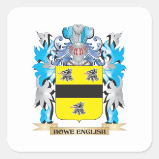 Howe-English Coat of Arms - Family Crest Square Sticker