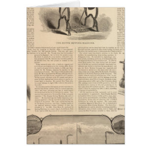 Howe Sewing Maching with Sketch of the Inventor