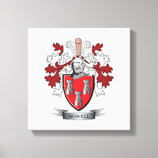 Howell Family Crest Coat of Arms Canvas Print