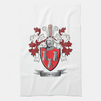 Howell Family Crest Coat of Arms Kitchen Towel