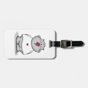 Howie the little Hippo - Hippopotamus Luggage Tag
