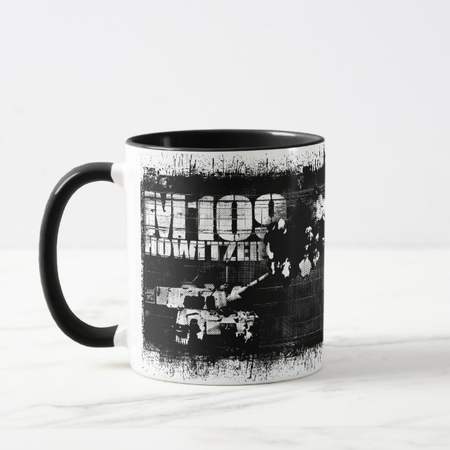 Howitzer M109 11 oz Ringer Mug (Gauche)