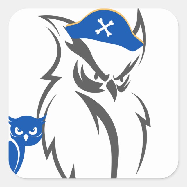 Howl and Pirate Square Sticker (Front)