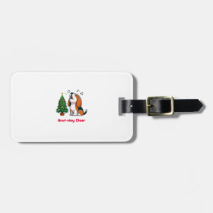 Howl-iday Cheer Beagle With A Christmas Tree Desig Luggage Tag