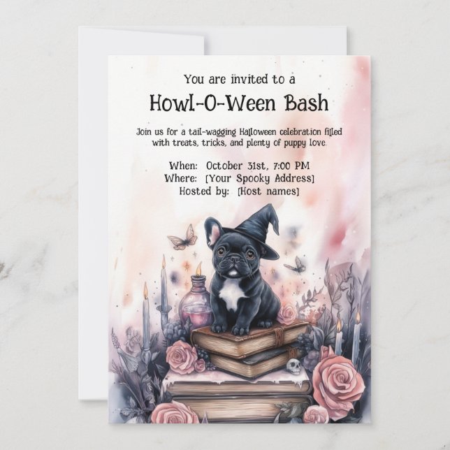 👻🐶Howl-O-Ween Bash Invitation (Front)