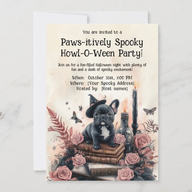 👻🐶Howl-O-Ween Party! Invitation (Front)