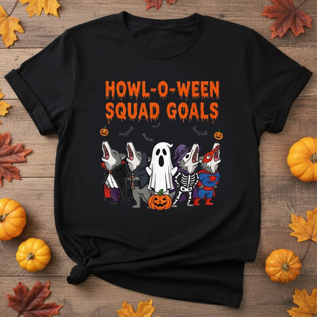 Howl-o-ween Squad Goals – Funny Halloween T-Shirt (Creator Uploaded)