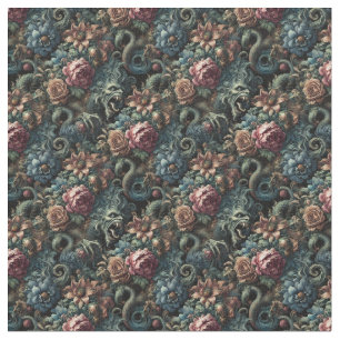 Howl of the Gilded Wild – Gothic Dense Tile Fabric