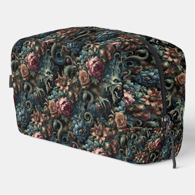 Howl of the Gilded Wild – Gothic Mythical  Dopp Kit (Right Corner)