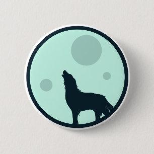 Howl to the Moon 2 Inch Round Button