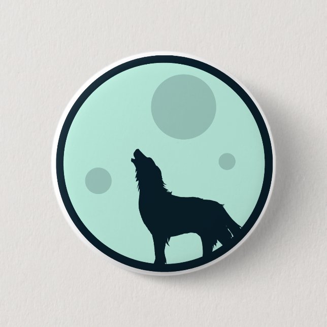 Howl to the Moon 2 Inch Round Button (Front)