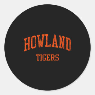 Howland High School Hs Warren Oh Vintage Srts Classic Round Sticker