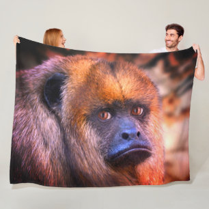 Howler Monkey  Fleece Blanket