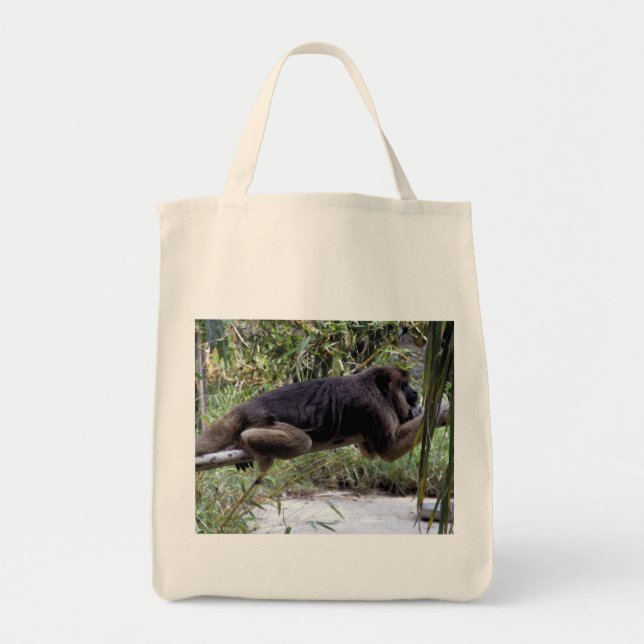 Howler Monkey Organic Grocery Tote Bag (Front)