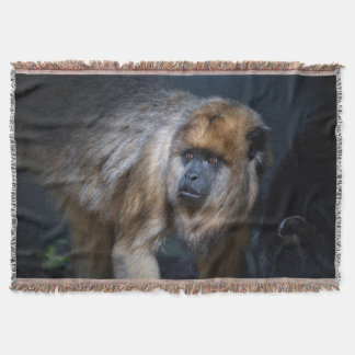 Howler Monkey Throw Blanket