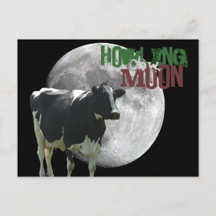 Howlin Cow Moon Postcard