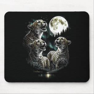 Howling 3 cheetah to moon vintage retro style 90s mouse pad