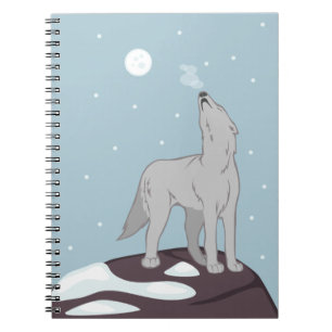 Howling Arctic Wolf Notebook