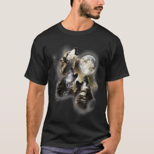 Howling At The Moon Wolves Wolf Animal T-Shirt