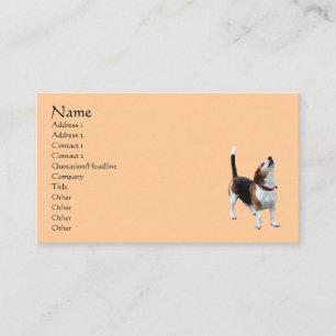 Howling Beagle Dog Animal Business Card