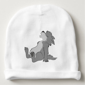 Howling Grey Werewolf Pup Baby Beanie
