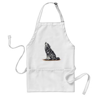 Howling Grey Wolf Father's Day Gift Wild Life BBQ