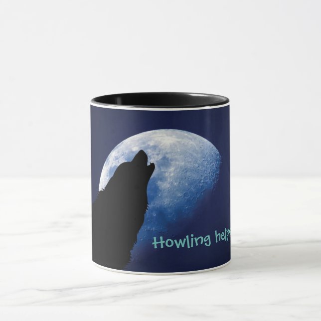 Howling helps... Dog Mug with Wolf (Center)