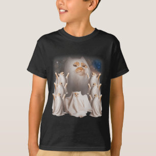 Howling Ritual Giant Ghost Cat Meme Funny Weird Ha T-Shirt