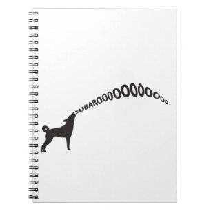 Howling Subaru Dog Notebook