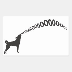 Howling Subaru Dog Sticker