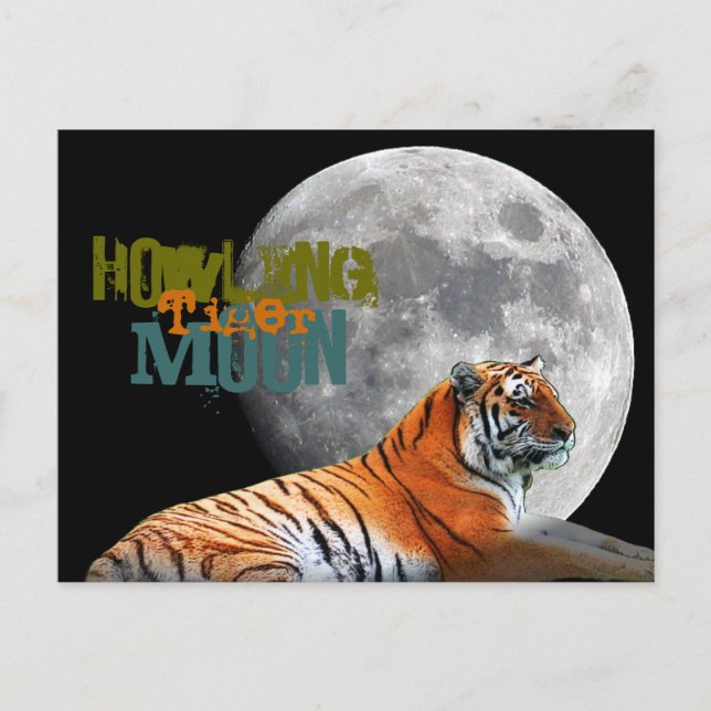 Howling Tiger Moon Postcard (Front)