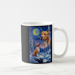 Howling to the moon meme animal dog american pit coffee mug